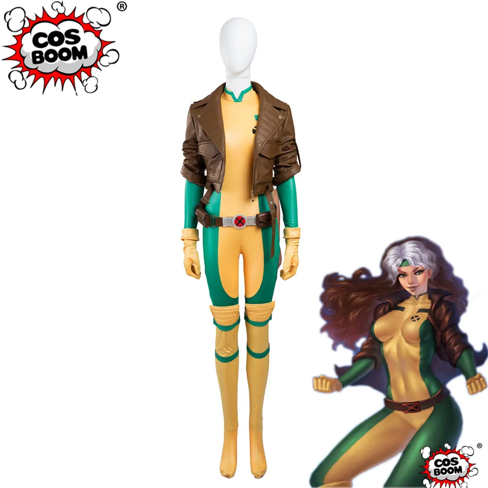 COSBOOM X-Men Rouge костюм на заказ для взрослых женщин костюмы Хэллоуин сексуальный