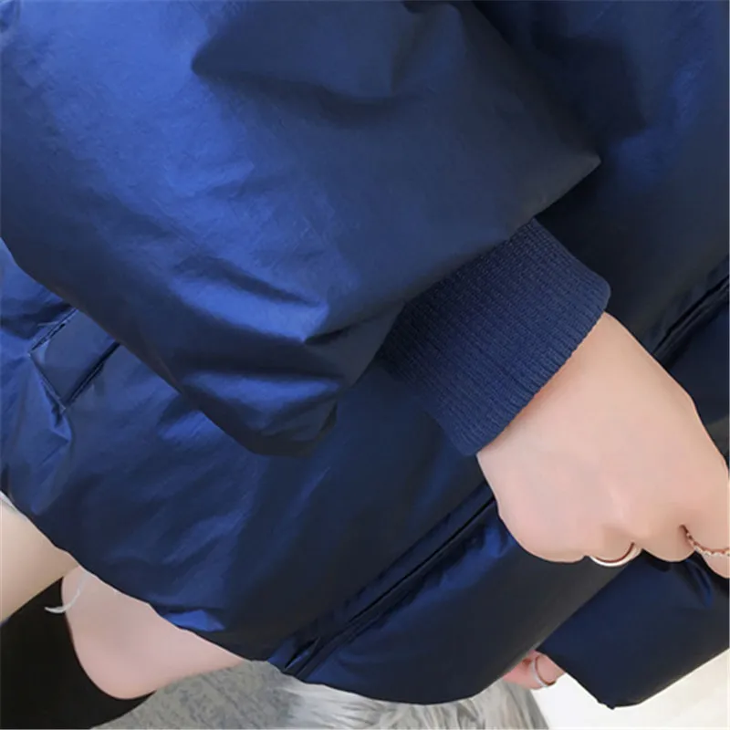 Женское хлопковое пальто в Корейском стиле однотонная свободная стеганая куртка