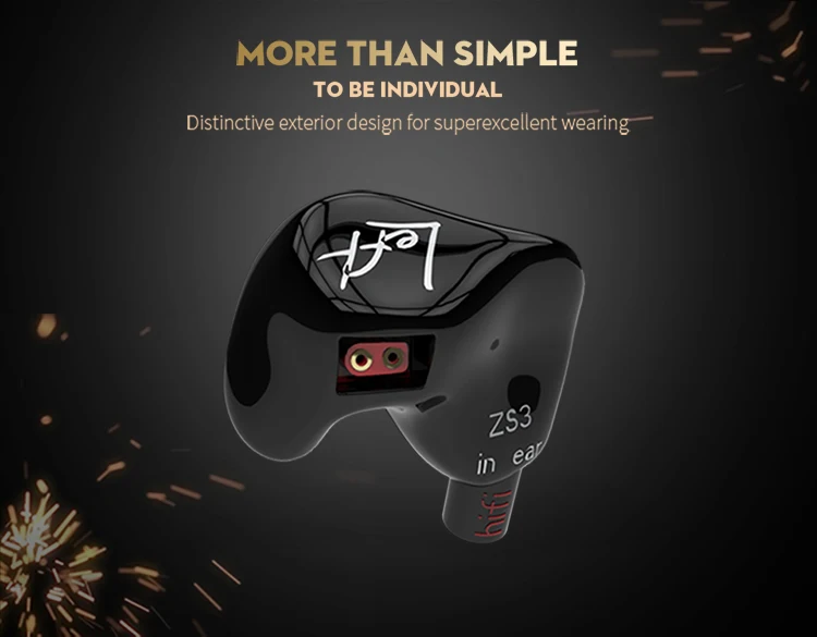 KZ ZS3 наушники Hifi наушники съемный кабель в ухо шумоподавление спортивные наушники с микрофоном для мобильного телефона