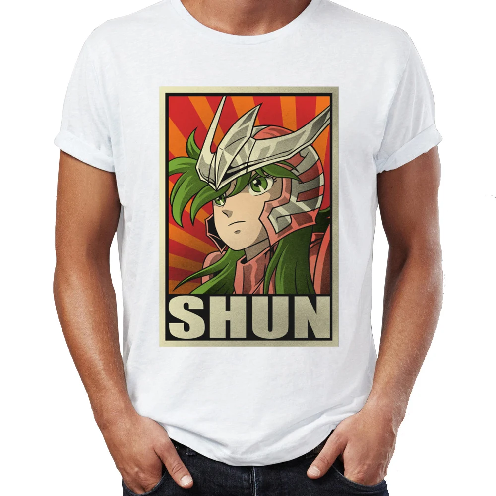 Футболка Saint Seiya Ikki Hyoga Shiryu Шун аниме Artsy Tee|Мужские футболки| |