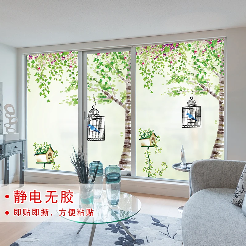 Стеклянная матовая наклейка на окна непрозрачные декоративные наклейки для