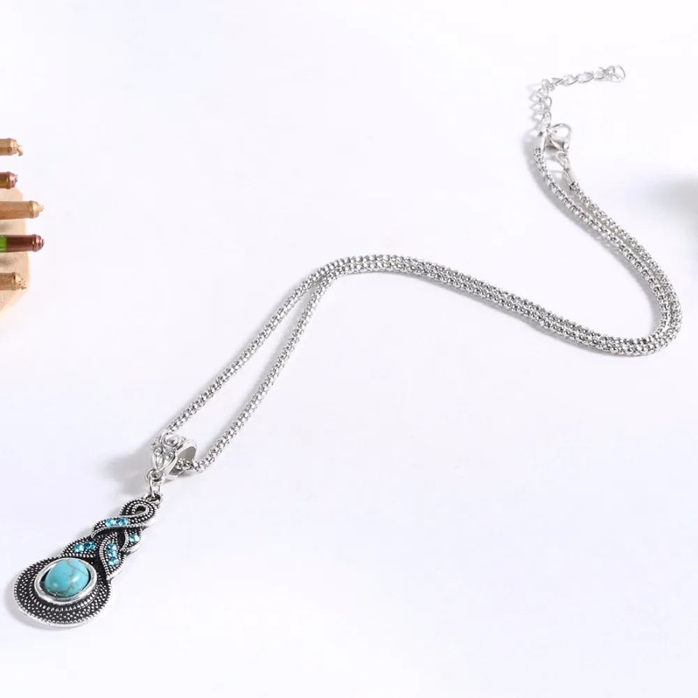 MINHIN винтажное женское античное серебряное металлическое синтетическое ожерелье