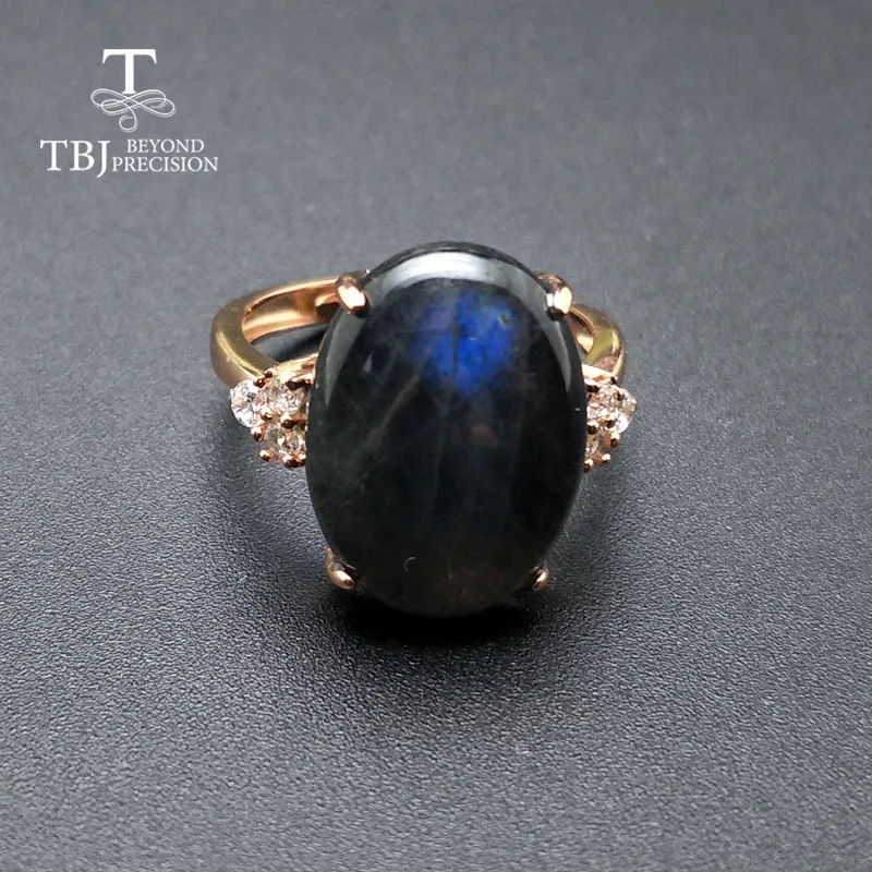 Женские кольца из Лабрадорита TBJ ювелирные украшения с овальными драгоценными