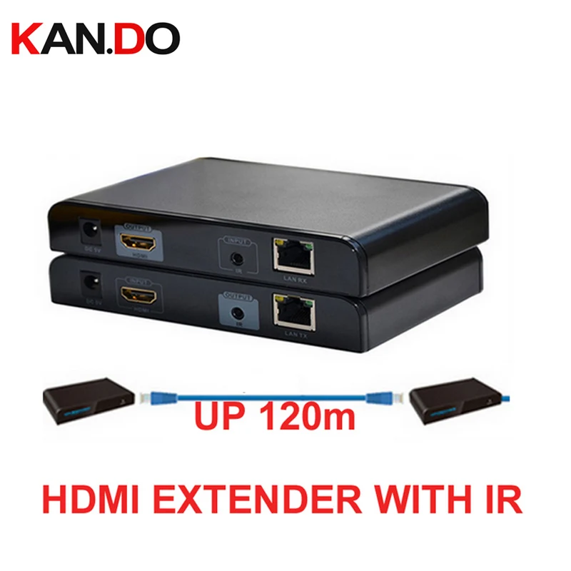373IR HDMI Extender over Cat5e/6 with IR(HDMI extender over lan) up to 120M HDMI extension HDMI BOX AUDIO video adapter