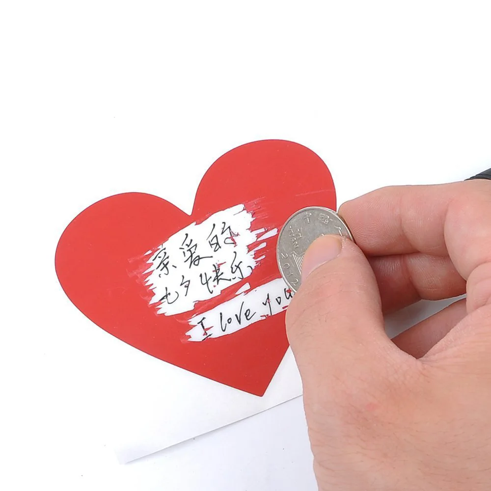 20 шт сюрприз любовь письмо DIY сердце карта конверт стикер бумага царапины