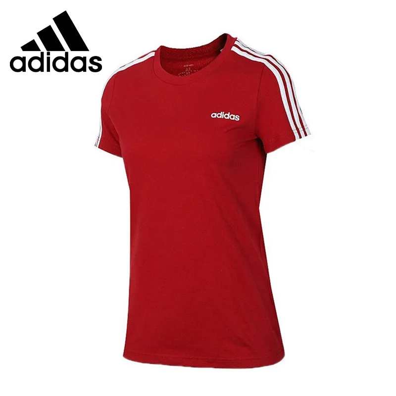 Новинка Оригинальная футболка Adidas W E 3S облегающая женская спортивная одежда с
