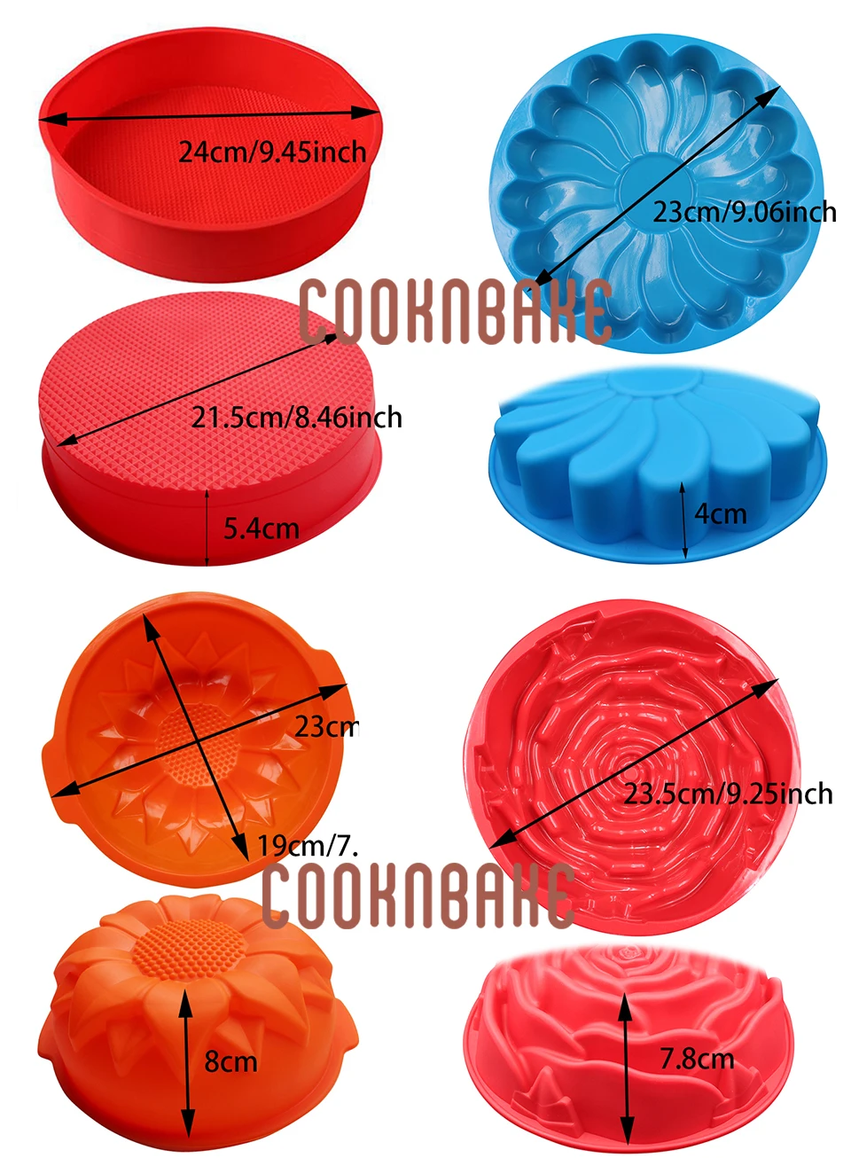 COOKNBAKE силиконовые формы для торта, большая форма для выпечки, форма для выпечки, форма для украшения торта, 3d хлебная выпечка, инструменты ручной работы
