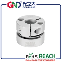 cnc coupling gnd aluminum alloy 3mm 5mm 38mm single diaphragm clamp for cnc hollow shaft encoder t coupling stepmotor connect