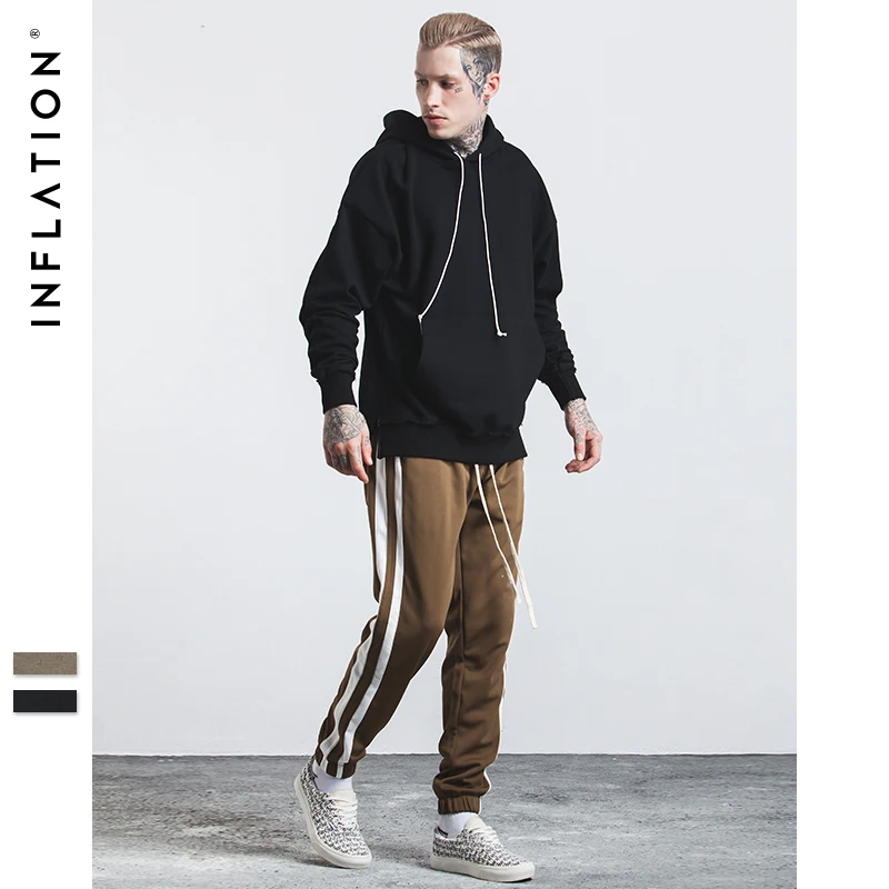 INFLATION 2017 New Autumn Men Hoodies Embroidered Hoodie Sweatshirts mens tops Hip Hop For tracksuits men 186W17 | Мужская одежда