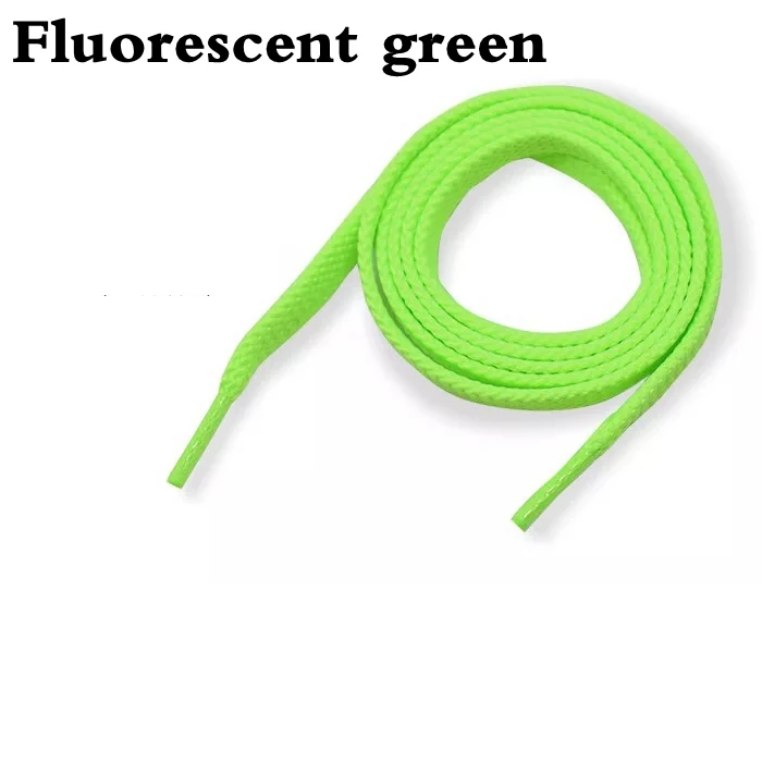 Fluorescent green 28 цветов шнурки пара классических плоских двойных полых тканых шнурков 100 см/120 см/140 см/160 см Спортивные Повседневные шнурки SB-1 - Цвет: Fluorescent green