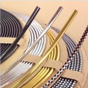 Автомобильная хромированная Декоративная полоса освещения дверь папка для