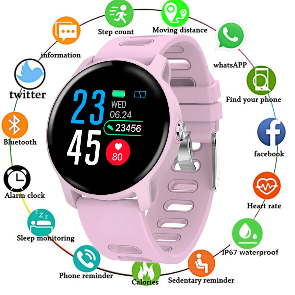 S08 Смарт часы Ip68 Водонепроницаемый монитор сердечного ритма Bluetooth Smartwatch
