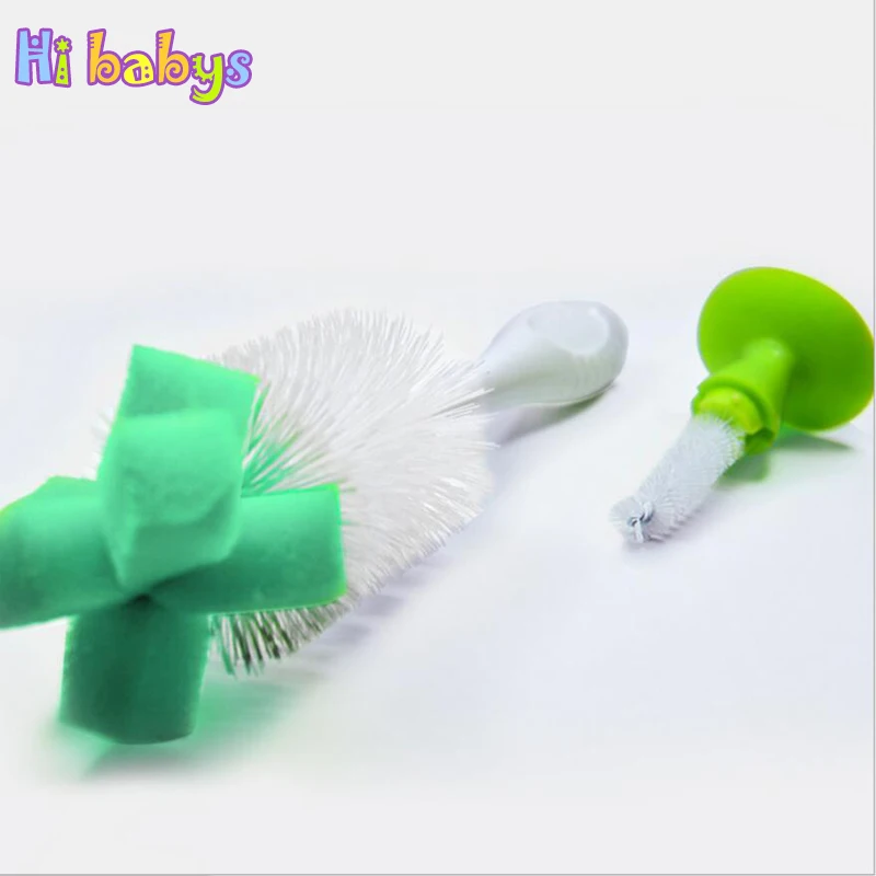 2 шт./компл. Baby Bottle щетка для очистки дети подачи молока бутылка 360 градусов вращая