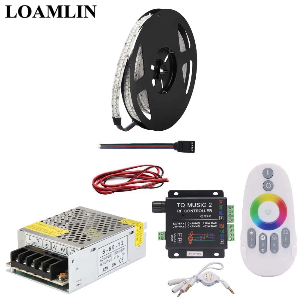 RGB Светодиодная лента 2835SMD 234 светодиодов/м гибкая лампа с TQ Music2 RF Led контроллером