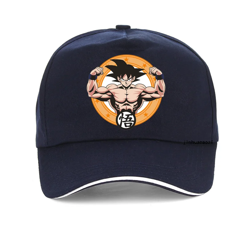 Тёмно-синий Dragon Ball Кепка супер сайян Dragon Ball Z Goku бейсбольная кепка Япония Вегета аниме Torankusu Шляпа Унисекс Регулируемая snapback шапки - Цвет: Тёмно-синий