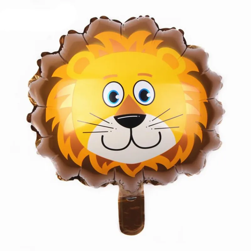 Mini Lion head 1 шт., пчела, божья коровка, мини-сова, улитки, Бабочка, тигр, фольгированные шары, детские игрушки на день рождения, вечерние игрушки - Цвет: Mini Lion head