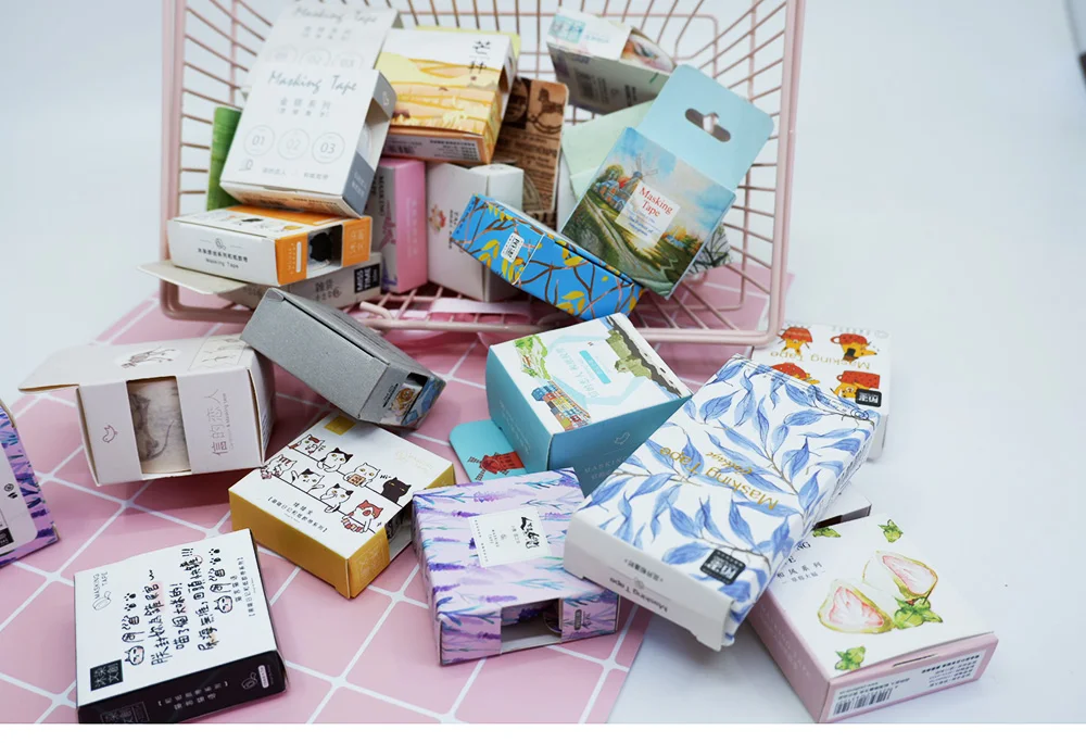 30-50 шт./лот распродажа клейких лент васи DIY Украшение для скрапбукинга планировщик Маскировочная лента клейкая лента наклейка канцелярские товары