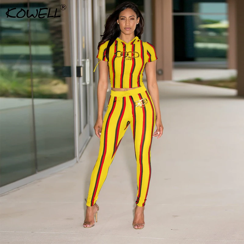 Полосатый Повседневный женский комбинезон с принтом эластичный костюм из двух