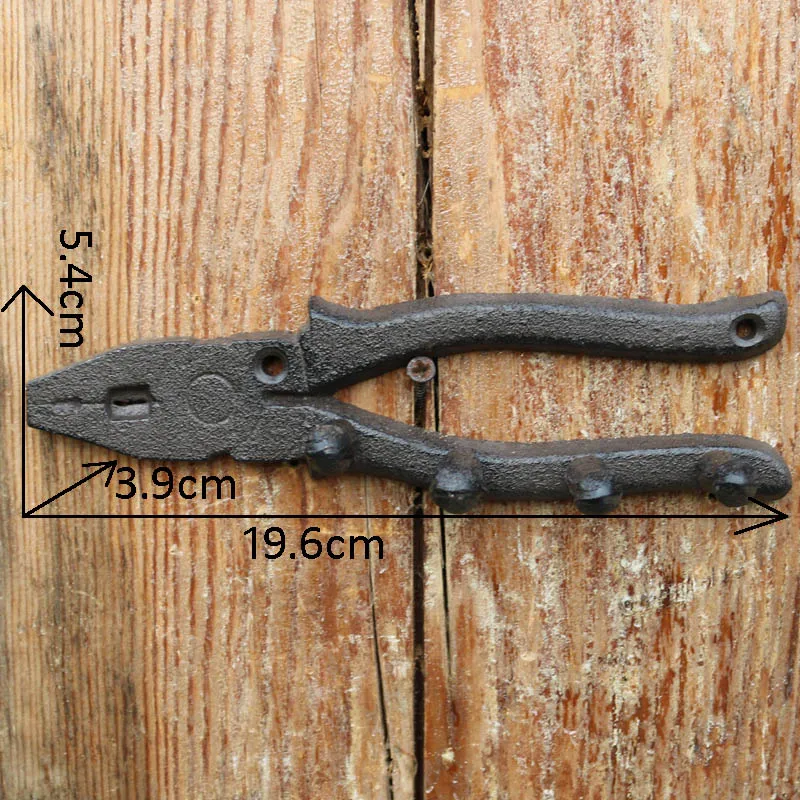 Pliers Hook Американская ферма кантри акценты тяжелые Промышленные стили Винтаж молоток плоскогубцы дизайн чугунные настенные декоративные крючки - Цвет: Pliers Hook