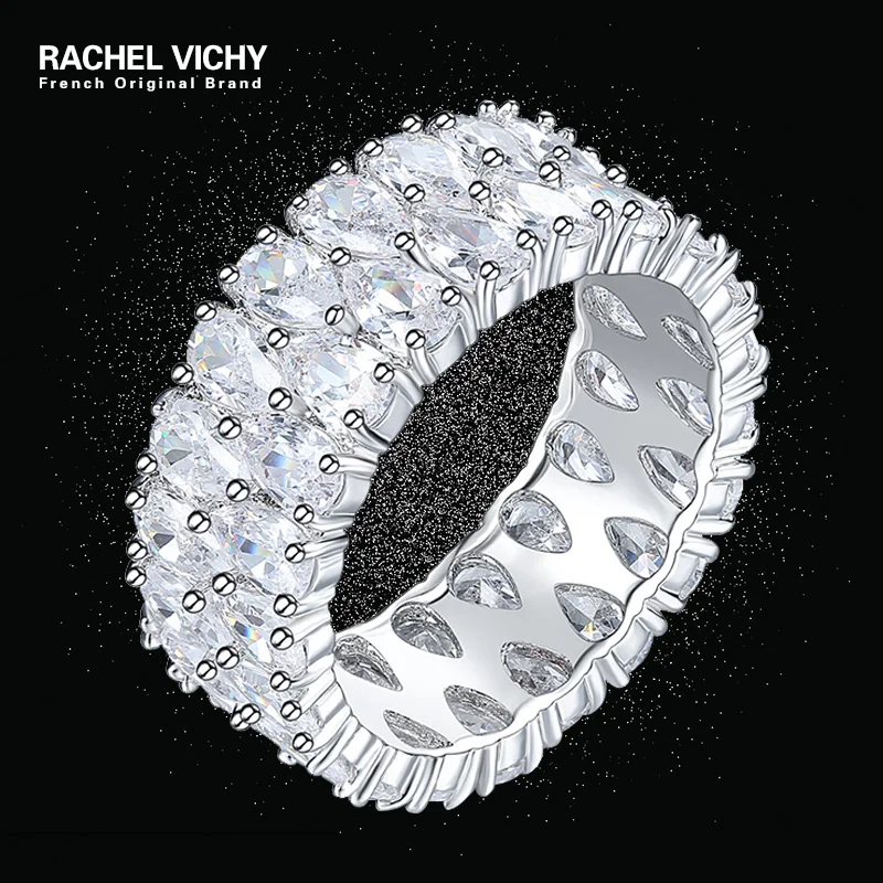 Женское кольцо с кристаллом RACHEL viши серебряное кубическим цирконием для