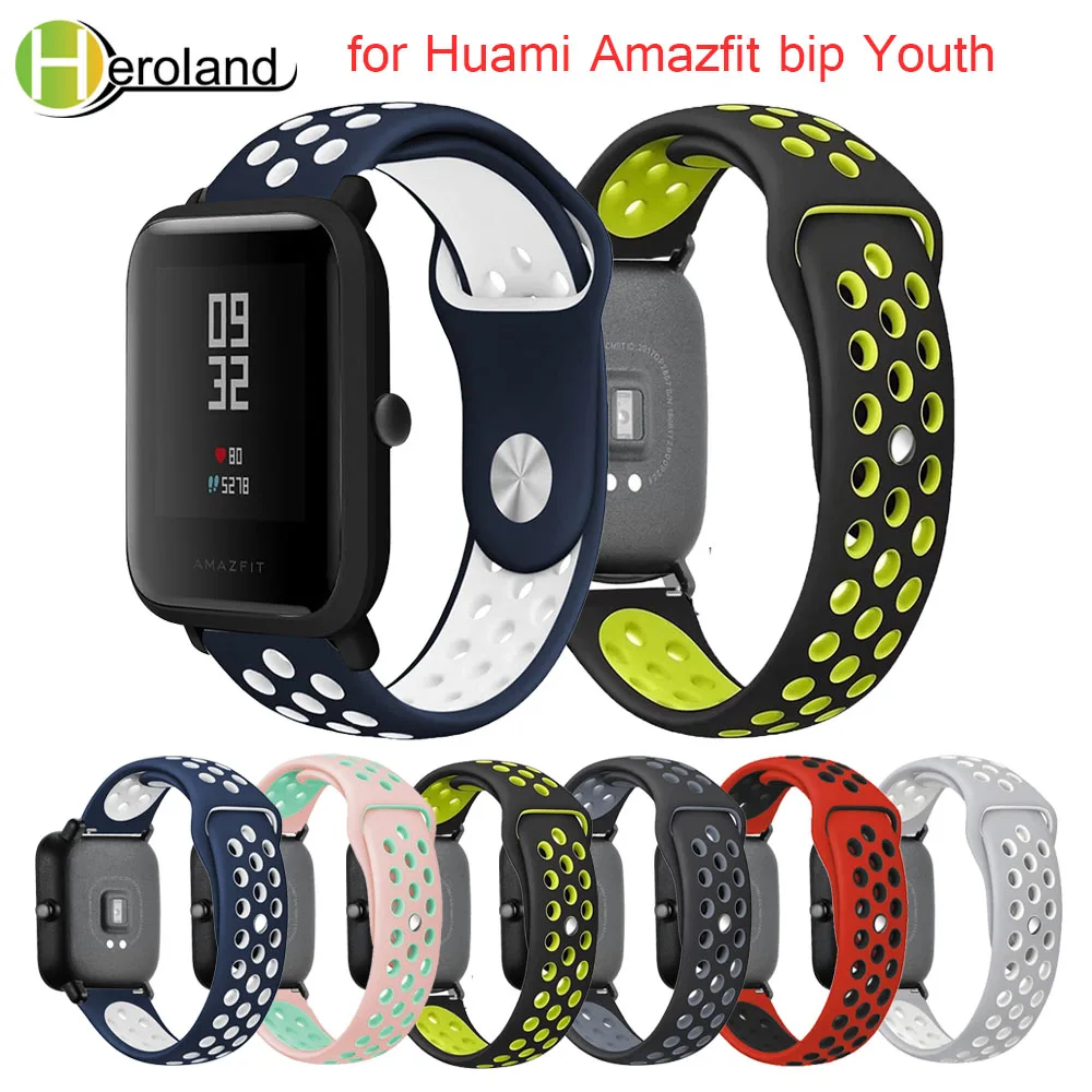 Силиконовые Умные аксессуары браслеты ремни для Xiaomi Huami Amazfit bip Youth/Lite Двойной