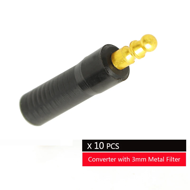 

MUXIANG 10Pcs/lot Tobacco Pipe adapter 9mm to 3mm Metal Filter adapter with 3mm Metal Filter fg0008