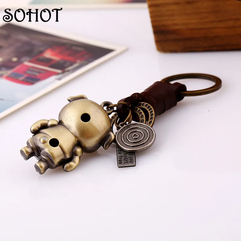 SOHOT Модный милый брелок сумочка с мультяшной Свинкой кулон из натуральной кожи