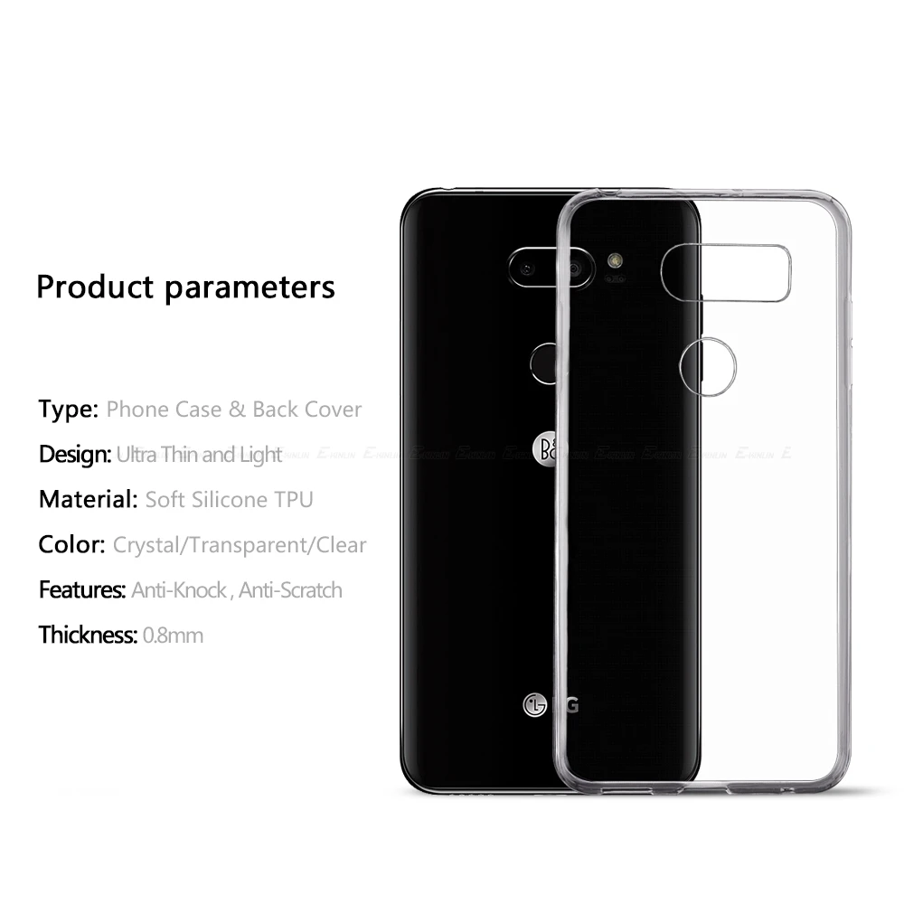 Ультратонкий Прозрачный мягкий чехол из ТПУ для LG G8X G8S G7 G6 G5 V60 V50 V50S V40 V35 V30 V30S Plus ThinQ