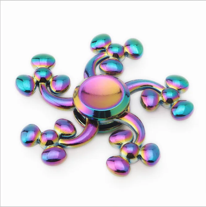 Новинка года Радуга рука Spinner handspinner Непоседа Игрушечные лошадки Наруто цинковый сплав Deak Игрушечные лошадки анти-стресс дети Рождество Игрушечные лошадки для детей