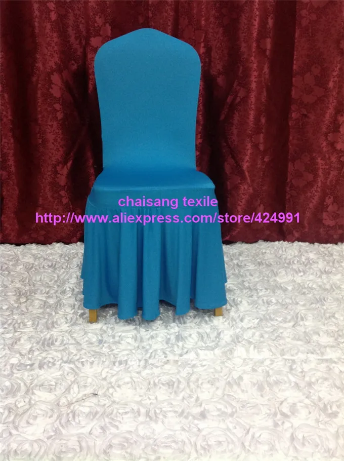 Turquoise blue 10 шт Экстра плотная большая окантовка для банкета элегантные Лайкровые чехлы на стулья для украшения свадебных мероприятий - Цвет: Turquoise blue