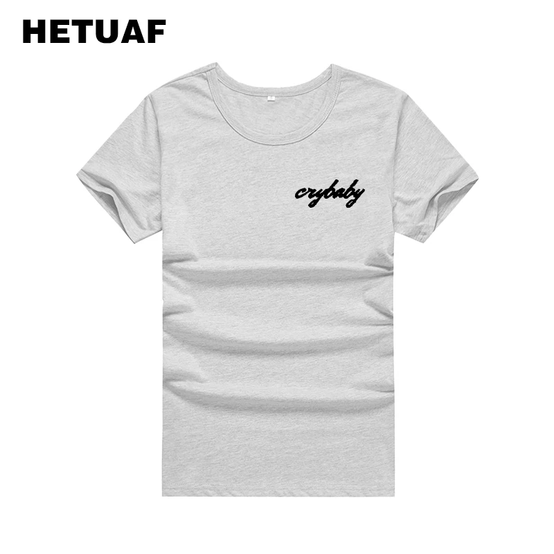 Футболка HETUAF Crybaby женская с карманами хлопок модная Милая уличная одежда рубашка