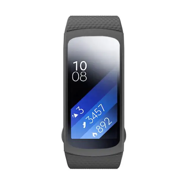 GEMIXI роскошные часы ремешок силиконовый замена ремешок для samsung шестерни Fit 2 SM-R360 браслет jun12 - Цвет ремешка: GY