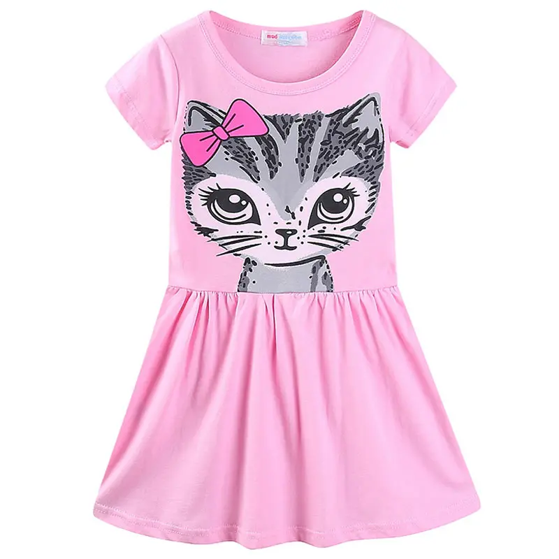 Детское Летнее мини-платье с принтом на возраст 2-7 лет | Детская одежда и обувь