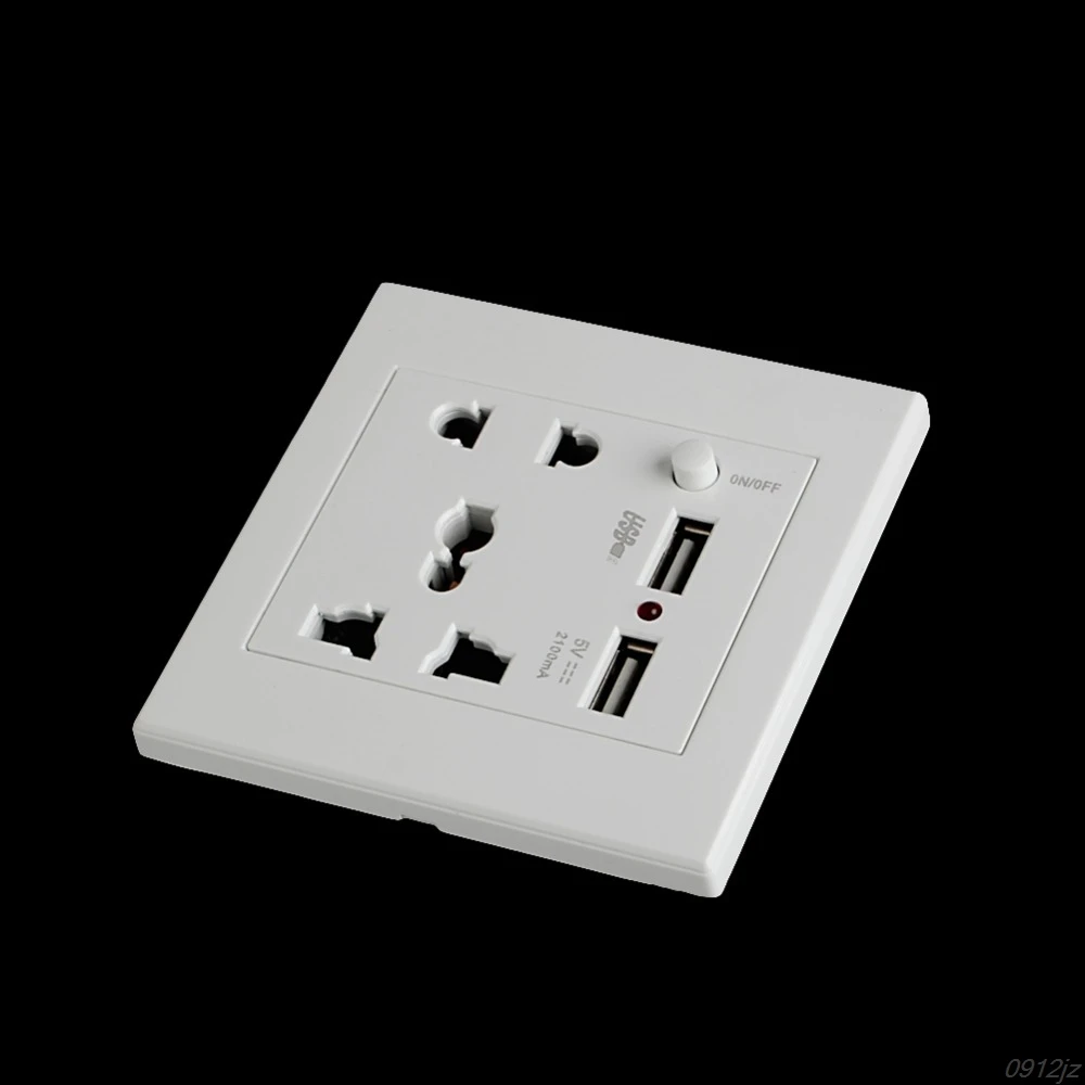 2.1A зарядное устройство с двумя USB-портами адаптер питания