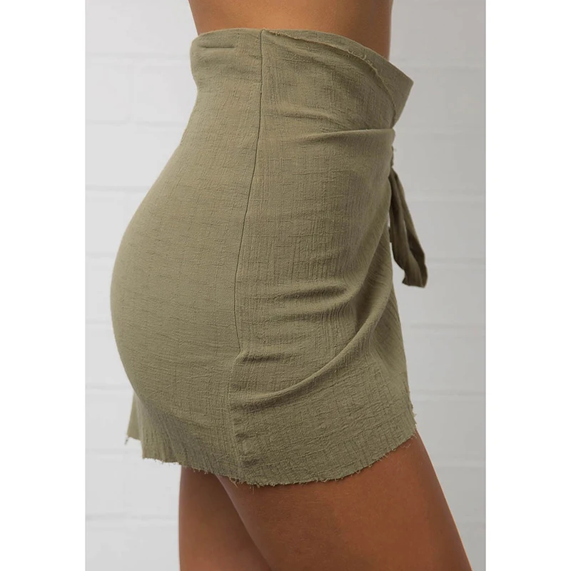 

2018 Summer Tie up Beach Short Skirts Women Vintage Irregular Halter High Waist Skirts Bodycon Wrap Skirt Mini Boho Skirts