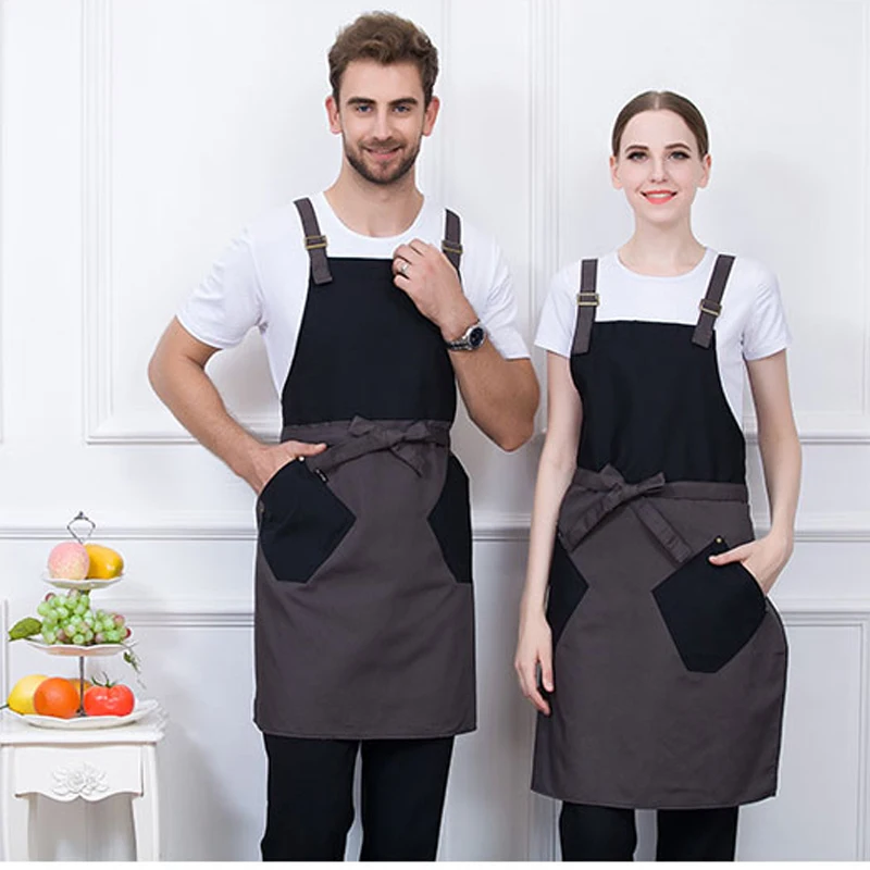 2018 простой фартук для кухни женщин с карманами Мясник ремесло выпечки повара