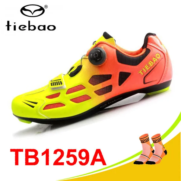 Socks with 1259A O Tiebao обувь для шоссейного велосипеда sapatilha ciclismo pedales bicicleta самозакрывающаяся спортивная обувь для велоспорта дышащие кроссовки суперзвезды - Цвет: Socks with 1259A O