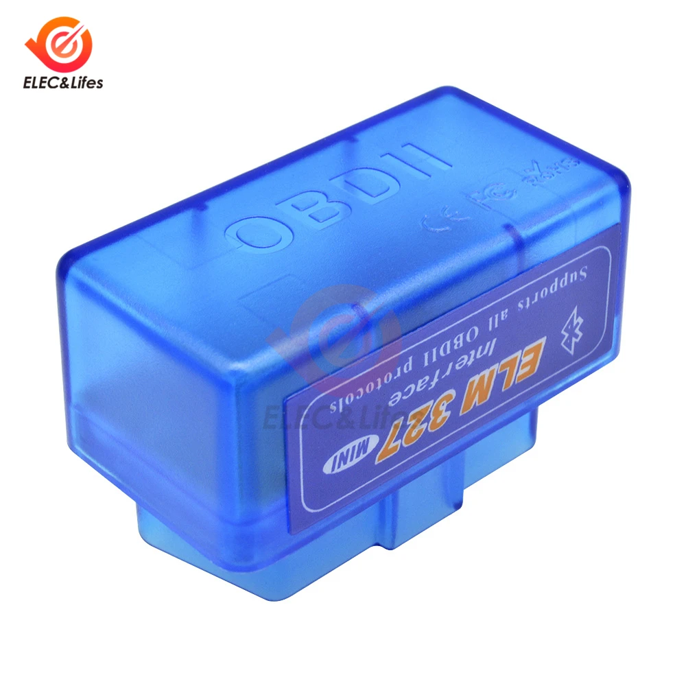 DC 12V Mini ELM327 V2.1 OBD2 OBDII Bluetooth Автомобильный диагностический автоматический сканер