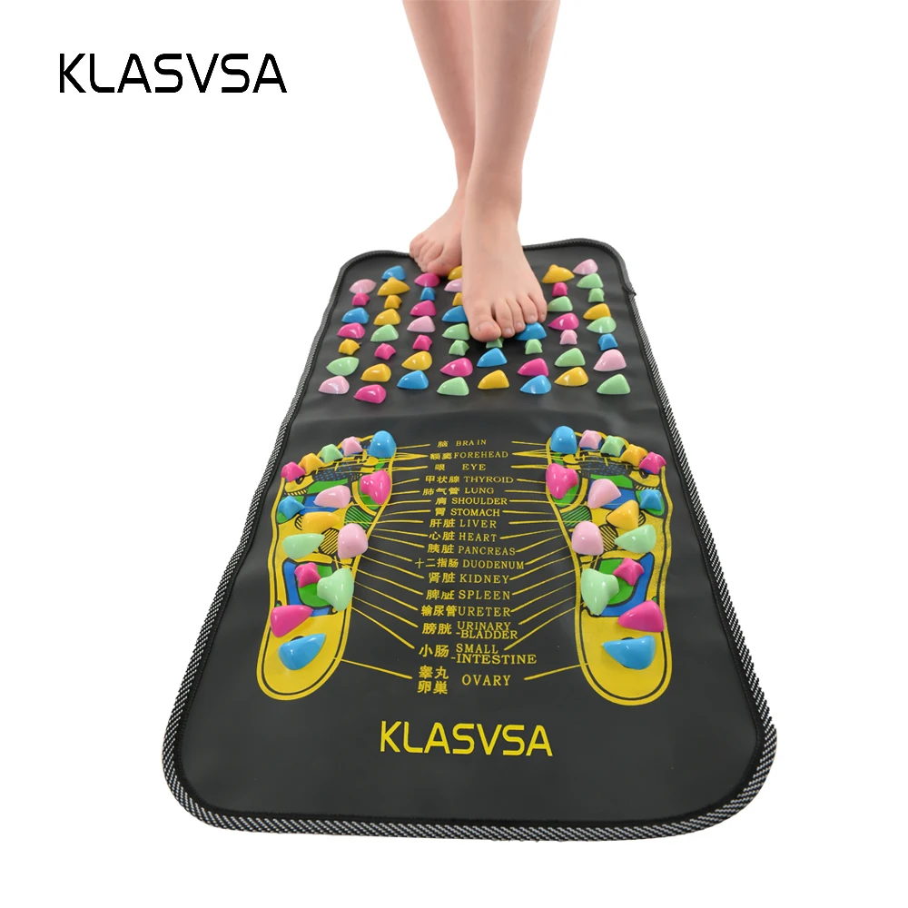 KLASVSA массажер для ног коврик Рефлексология пластик камень ходьбы облегчение боли