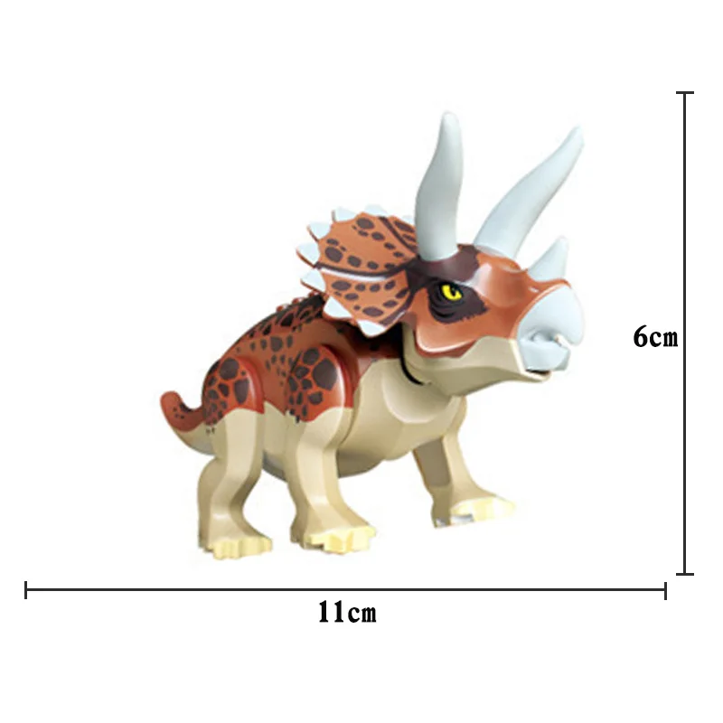 8 шт./лот Динозавр мир Юрского периода детские развивающие строительные блоки