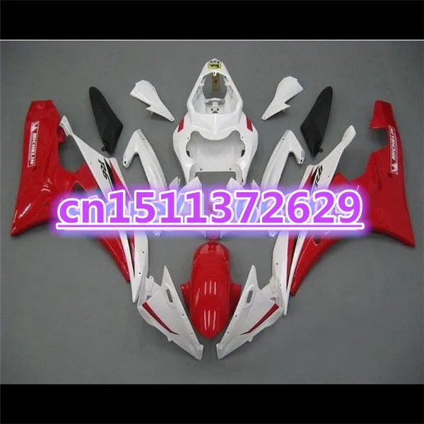

Red white ABS Fairing kit for YZF-R6 06-07 YZF R6 06 07 YZF 600 R6 2006 2007 fairing sets bodywork ABS
