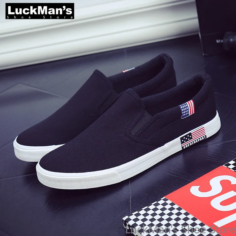 LuckMan Slip On Men Casual Shoes 2019 Spring Wholesale Fashion Mens Breathable Canvas Plus Size for | Обувь