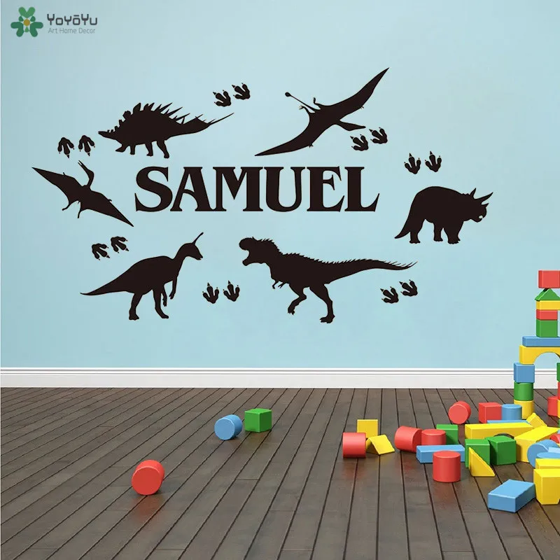Настенная Наклейка YOYOYU с персонализированным именем мальчика наклейка на стену