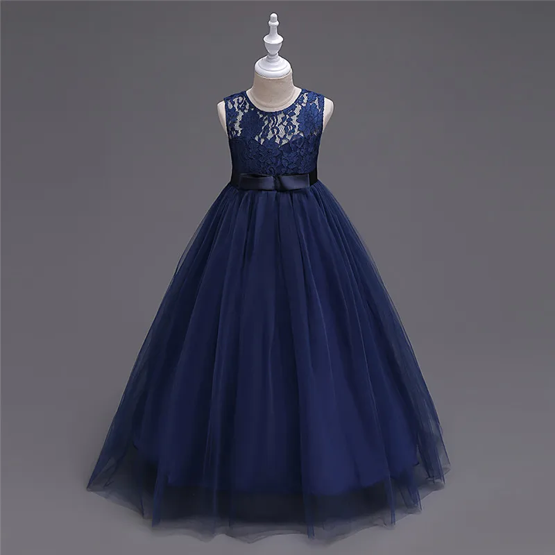 Платье для девочек pudcoco 2017 г. летнее модное кружевное с большим бантом вечеринок