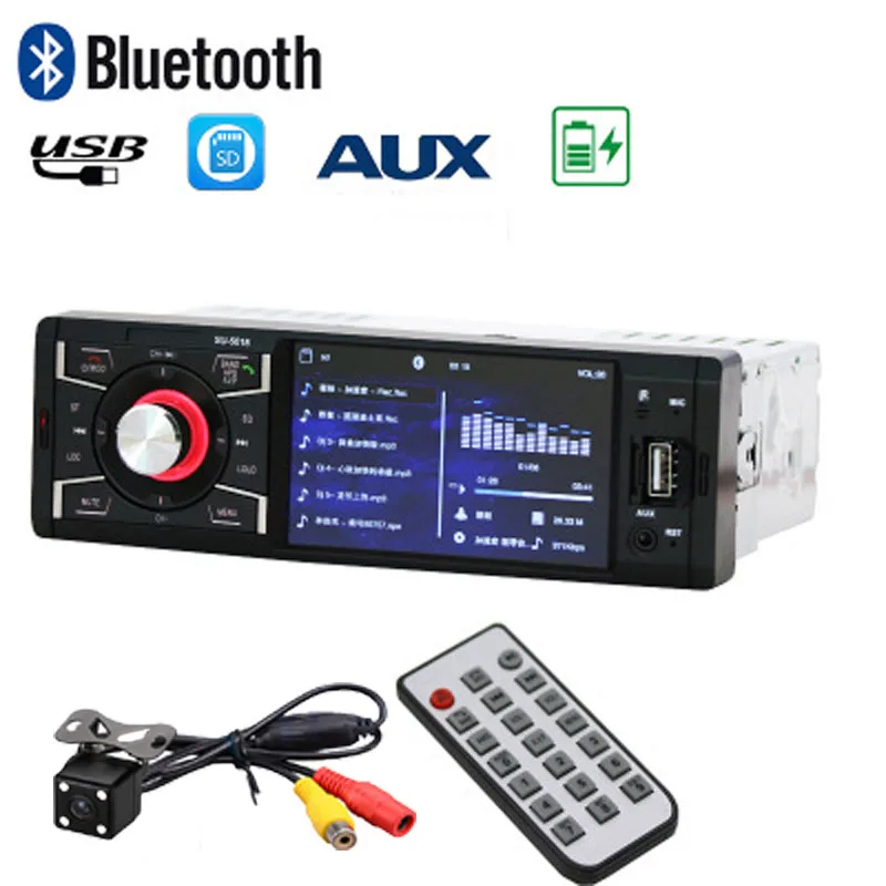 Автомобильный монитор стерео радио плеер Bluetooth/Аудио/USB/SD/MP5 1 Din FM беспроводной
