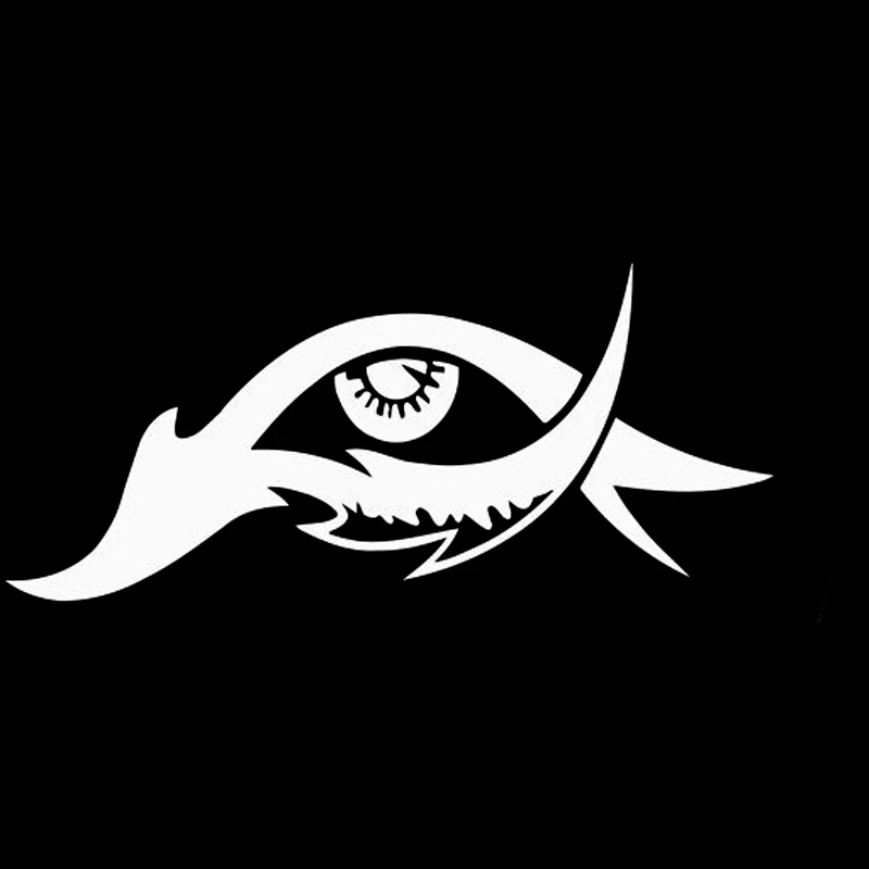 

28.3*12.7CM Silhouette Fashion Tribal Eye Car Sticker Interesting Motorcycle Vinyl Decals Black/Silver C7-1409