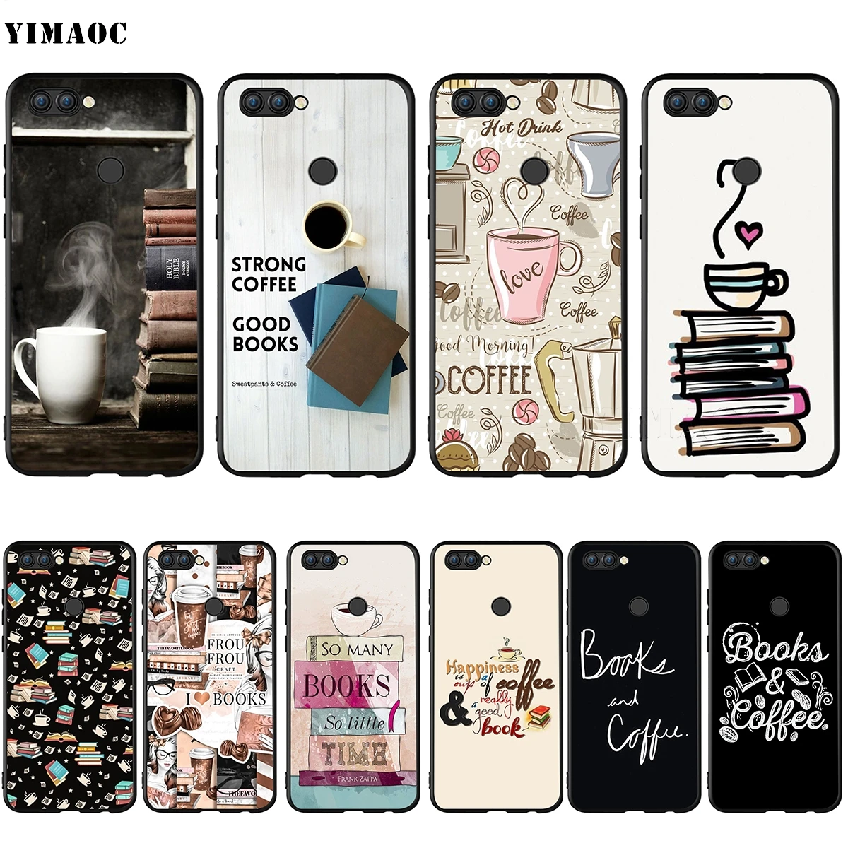 YIMAOC книги и кофе чехол для Huawei Mate 10 P8 P9 P10 P20 P30 P Smart Lite Pro Mini 2017|Бамперы| |