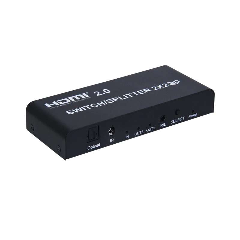 HDMI-совместимый 2 0 переключатель 2x2 сплиттер в выход оптический SPDIF + 3 5 мм