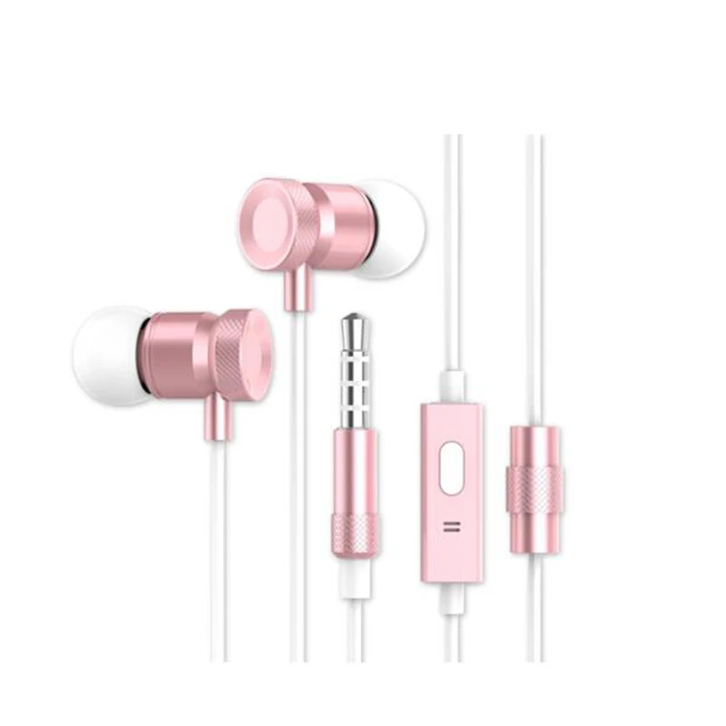 Earphone earphone with microphone Andriod mobile phone gasket small earplug (rose gold) | Электроника