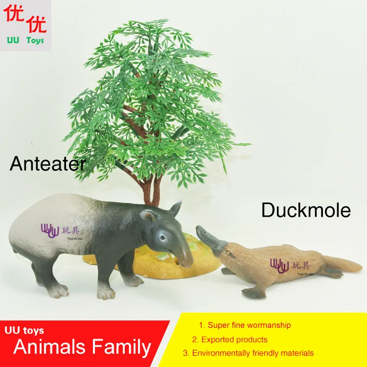 Горячие игрушки: Duckmole (Platypus duckbill) и Anteater семейный пакет имитационная модель
